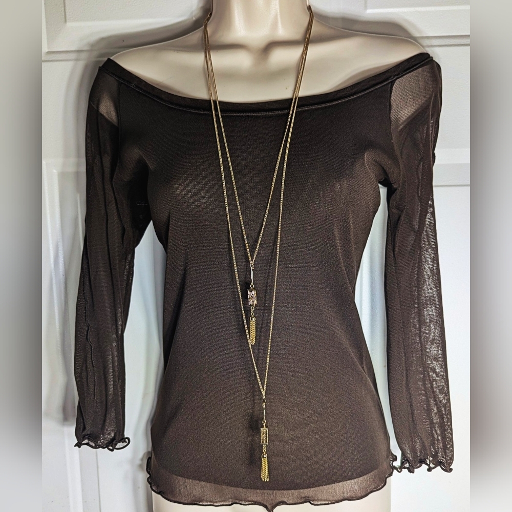Vintage Park Lane Gold Tassel Greek Key Multi Strand Necklace